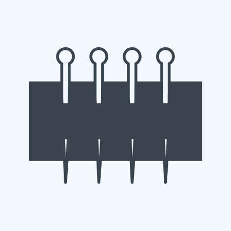 Icon Needles Holder. suitable for Tailor symbol. glyph style. simple design editable. design template vector. simple symbol illustrationのイラスト素材