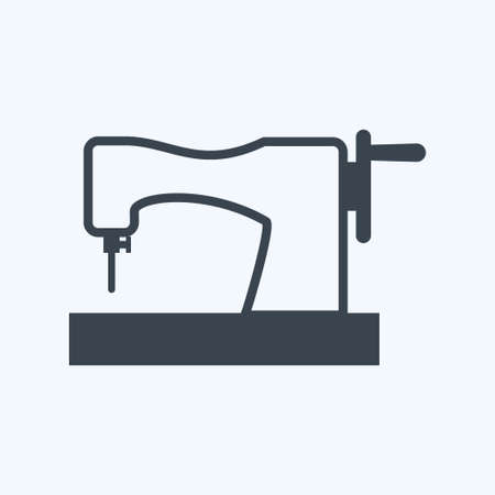 Icon Old Style Machine. suitable for Tailor symbol. glyph style. simple design editable. design template vector. simple symbol illustrationのイラスト素材