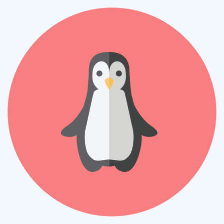 Icon Penguin. suitable for Animal symbol. flat style. simple design editable. design template vector. simple symbol illustrationのイラスト素材