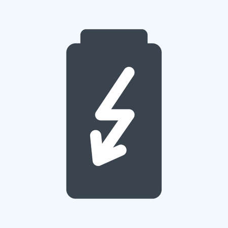 Icon Power saving. suitable for Mobile Apps symbol. glyph style. simple design editable. design template vector. simple symbol illustrationのイラスト素材