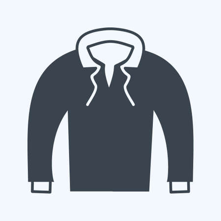 Icon Pull Over. suitable for men accessories symbol. glyph style. simple design editable. design template vector. simple symbol illustrationのイラスト素材