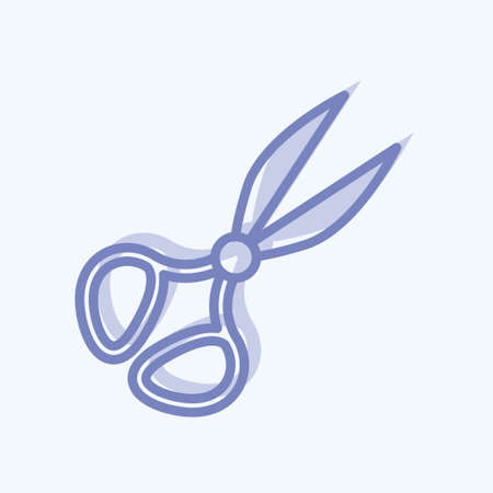 Icon Pair of Scissors 2. suitable for Tailor symbol. two tone style. simple design editable. design template vector. simple symbol illustrationのイラスト素材