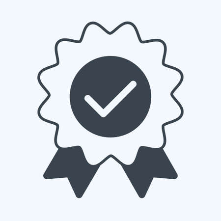 Icon Quality Verified. suitable for Programming symbol. glyph style. simple design editable. design template vector. simple symbol illustrationのイラスト素材