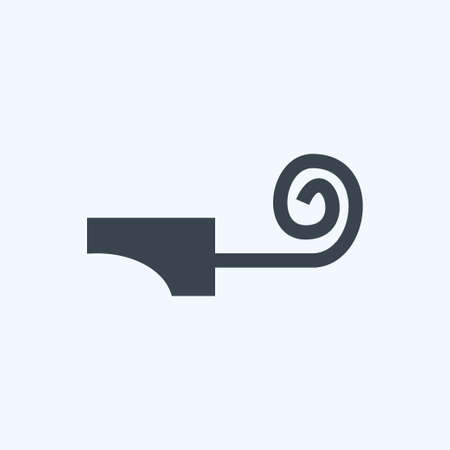 Icon Party Blower. suitable for party symbol. glyph style. simple design editable. design template vector. simple symbol illustrationのイラスト素材