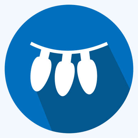 Icon Party Lights. suitable for party symbol. long shadow style. simple design editable. design template vector. simple symbol illustrationのイラスト素材