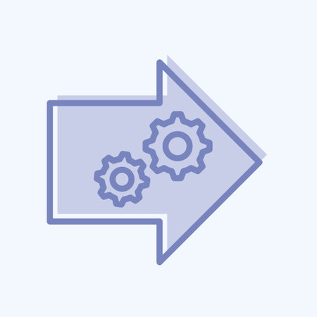 Icon Practical Learning. suitable for Community symbol. two tone style. simple design editable. design template vector. simple symbol illustrationのイラスト素材