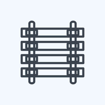 Icon Rails. suitable for Wild West symbol. line style. simple design editable. design template vector. simple symbol illustrationのイラスト素材