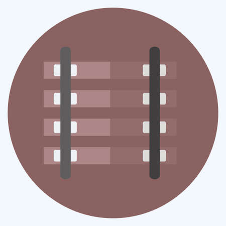 Icon Rails. suitable for Wild West symbol. flat style. simple design editable. design template vector. simple symbol illustrationのイラスト素材