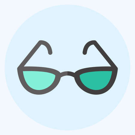 Icon Reading Glasses. suitable for men accessories symbol. flat style. simple design editable....