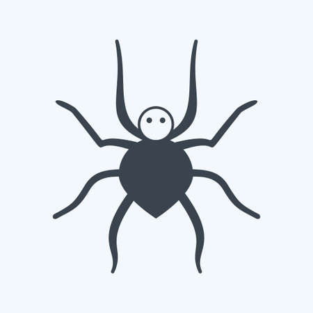 Icon Spider. suitable for animal symbol. glyph style. simple design editable. design template vector. simple symbol illustrationのイラスト素材