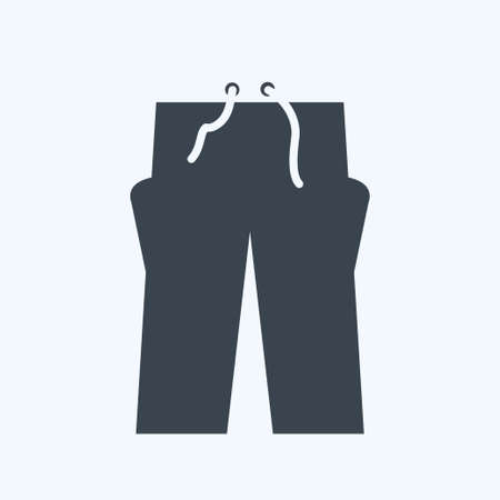 Icon Trousers. suitable for men accessories symbol. glyph style. simple design editable. design template vector. simple symbol illustrationのイラスト素材