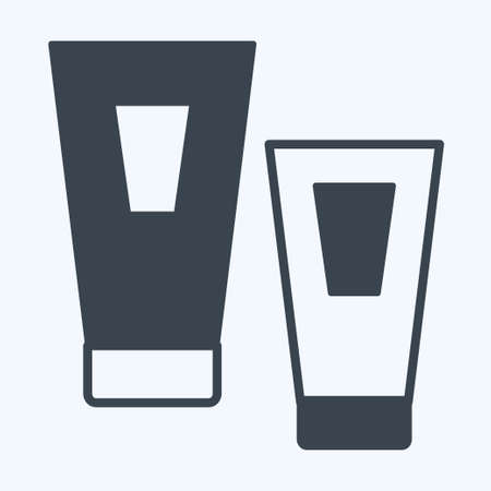 Icon Tubes. suitable for Spa symbol. glyph style. simple design editable. design template vector. simple symbol illustrationのイラスト素材