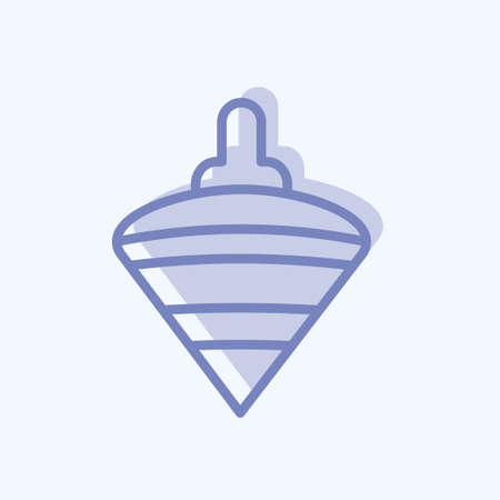 Icon Toy Top. suitable for Baby symbol. two tone style. simple design editable. design template vector. simple symbol illustrationのイラスト素材