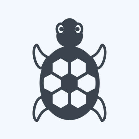 Icon Turtle. suitable for animal symbol. glyph style. simple design editable. design template vector. simple symbol illustrationのイラスト素材