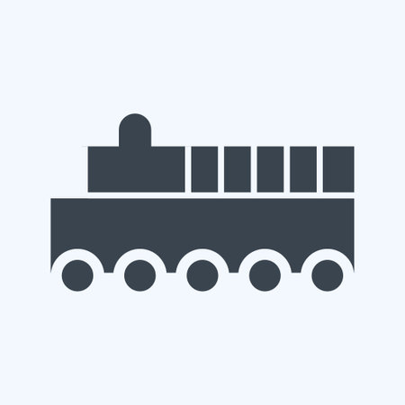 Icon Toy Train. suitable for Toy symbol. glyph style. simple design editable. design template vector. simple symbol illustrationのイラスト素材