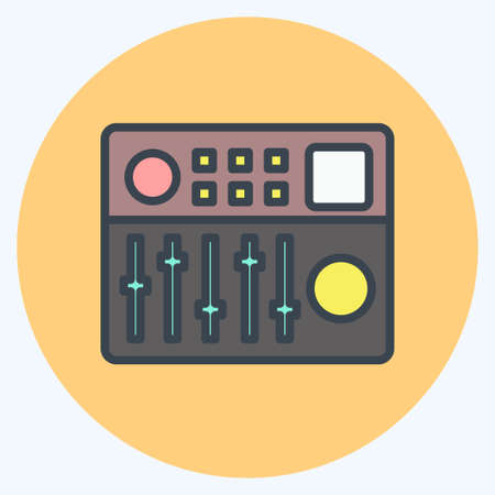 Icon Controller. suitable for music symbol. color mate style. simple design editable. design template vector. simple symbol illustrationの写真素材