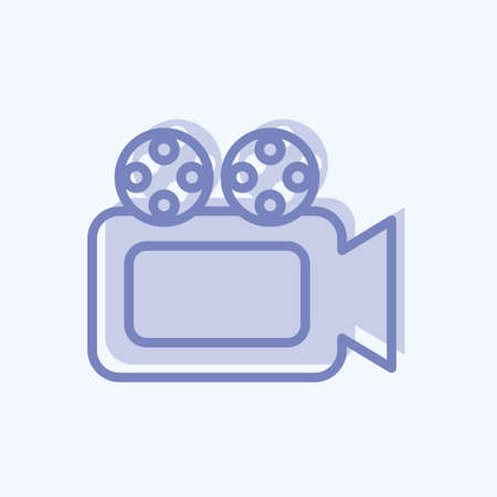 Icon Video Camera. suitable for Web Interface symbol. two tone style. simple design editable. design template vector. simple symbol illustrationの写真素材