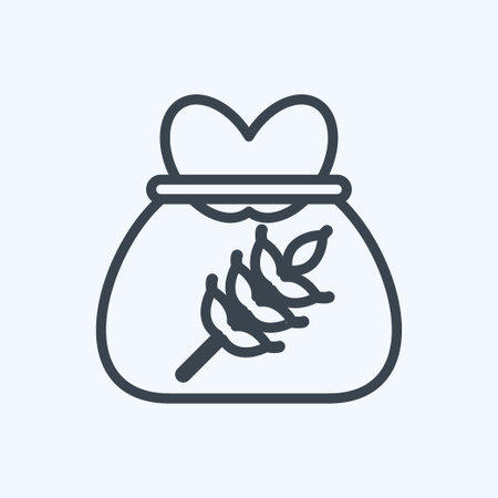 Icon Wheat Bag. suitable for Community symbol. line style. simple design editable. design template vector. simple symbol illustrationのイラスト素材