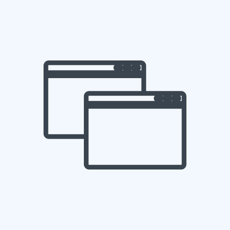 Icon Windows. suitable for Web Interface symbol. line style. simple design editable. design template vector. simple symbol illustrationのイラスト素材