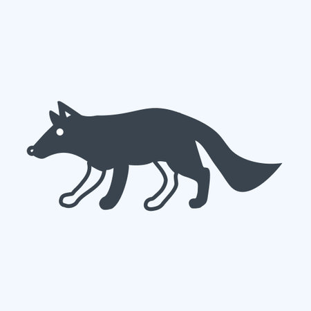 Icon Wolf. suitable for animal symbol. glyph style. simple design editable. design template vector. simple symbol illustrationのイラスト素材