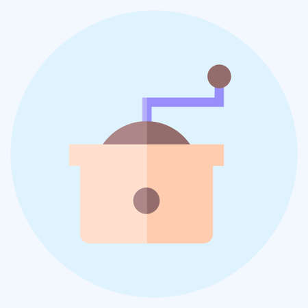 Icon Coffee Grinder. suitable for Drink symbol. flat style. simple design editable. design template vector. simple symbol illustrationのイラスト素材