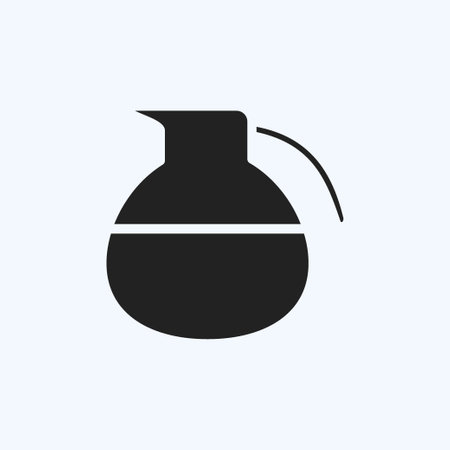 Icon Coffee Pot. suitable for Drink symbol. glyph style. simple design editable. design template vector. simple symbol illustrationのイラスト素材