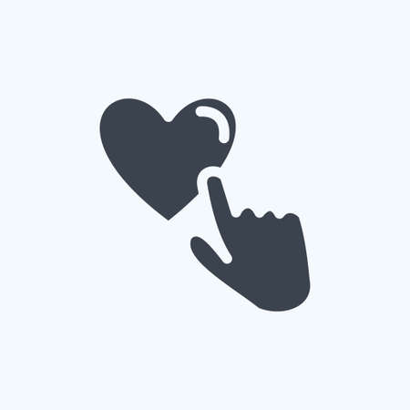 Icon Like. suitable for Feedback symbol. Glyph Style. simple design editable. design template vector. simple symbol illustrationのイラスト素材