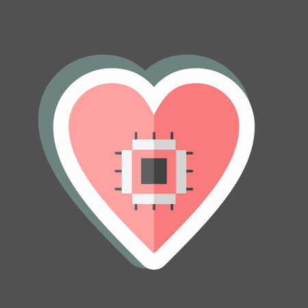 Sticker Affective Computing. suitable for data analytics symbol. simple design editable. design...