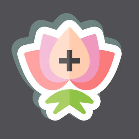 Sticker Community Health. suitable for Community symbol. simple design editable. design template vector. simple symbol illustrationのイラスト素材