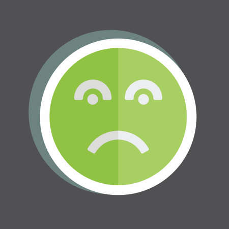 Sticker Emoticon Disappointed. suitable for Emoticon symbol. simple design editable. design template vector. simple symbol illustrationのイラスト素材