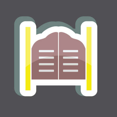 Sticker Doors. suitable for Wild West symbol. simple design editable. design template vector. simple symbol illustrationのイラスト素材