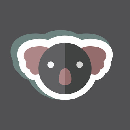 Sticker Koala. suitable for Animal symbol. simple design editable. design template vector. simple symbol illustrationのイラスト素材