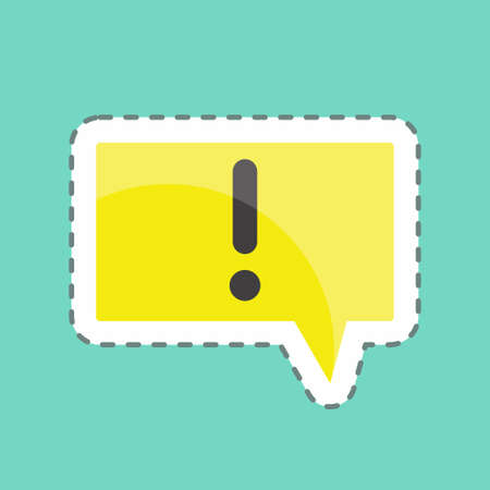 Sticker line cut Accouncement. suitable for Infographics symbol. simple design editable. design template vector. simple symbol illustrationのイラスト素材
