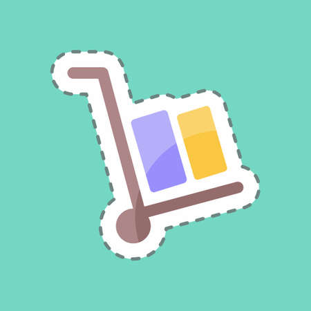Sticker line cut Logistics. suitable for Education symbol. simple design editable. design template vector. simple symbol illustrationのイラスト素材