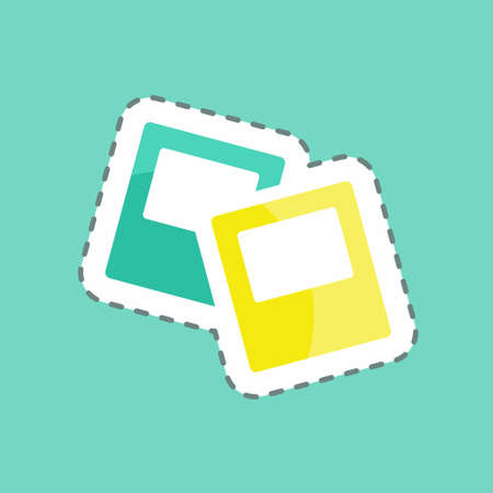 Sticker line cut Portfolio Management. suitable for IT Services symbol. simple design editable....