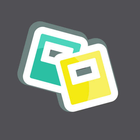Sticker Portfolio Management. suitable for IT Services symbol. simple design editable. design template vector. simple symbol illustrationのイラスト素材