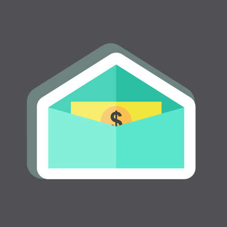Sticker Send Money. suitable for digital web symbol. simple design editable. design template vector. simple symbol illustrationのイラスト素材