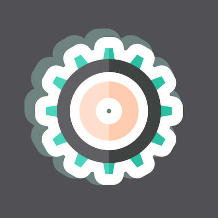 Sticker Settings. suitable for web interface symbol. simple design editable. design template vector. simple symbol illustrationのイラスト素材