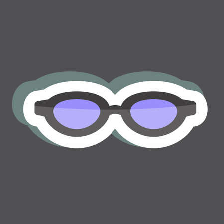 Sticker Sunglasses. suitable for men accessories symbol. simple design editable. design template vector. simple symbol illustrationのイラスト素材