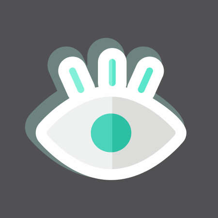 Sticker Vision. suitable for Education symbol. simple design editable. design template vector. simple symbol illustrationのイラスト素材