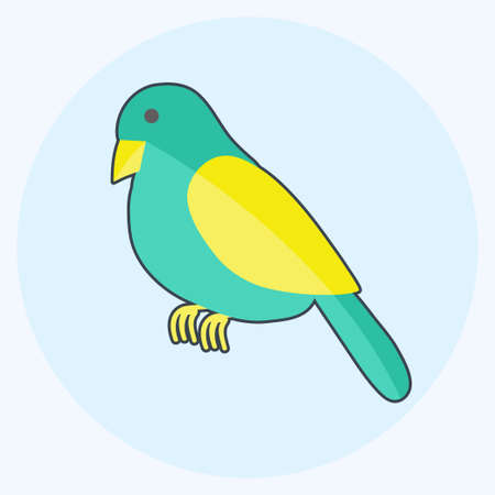 Icon Bird. suitable for animal symbol. flat style. simple design editable. design template vector....