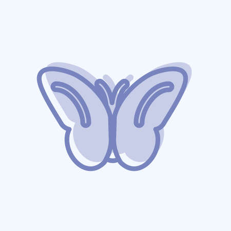 Icon Butterfly Flying. suitable for Spring symbol. two tone style. simple design editable. design template vector. simple symbol illustrationのイラスト素材