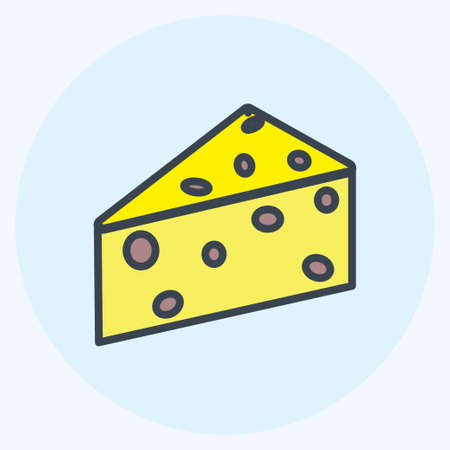Icon Cheese. suitable for Garden symbol. color mate style. simple design editable. design template vector. simple symbol illustrationのイラスト素材