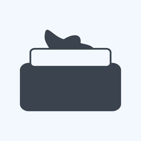 Icon Cream. suitable for Spa symbol. glyph style. simple design editable. design template vector. simple symbol illustrationのイラスト素材