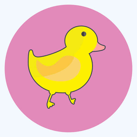 Icon Duck. suitable for animal symbol. flat style. simple design editable. design template vector. simple symbol illustrationのイラスト素材