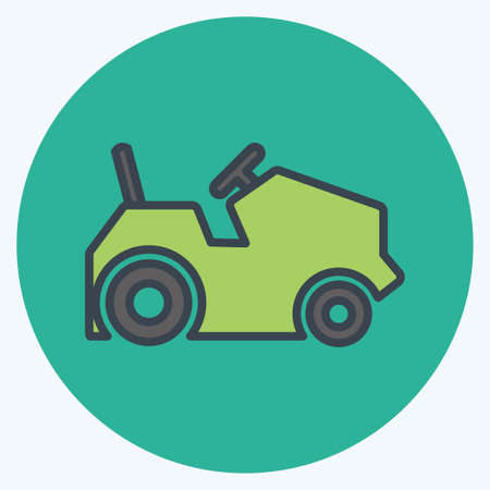 Icon Farm Vehicles. suitable for Garden symbol. color mate style. simple design editable. design...