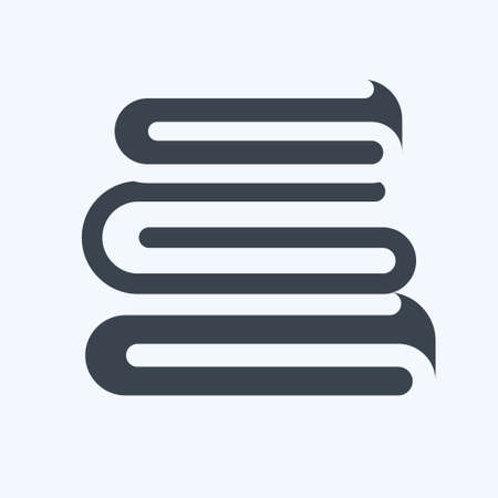 Icon Folded Clothes. suitable for Tailor symbol. glyph style. simple design editable. design template vector. simple symbol illustrationのイラスト素材