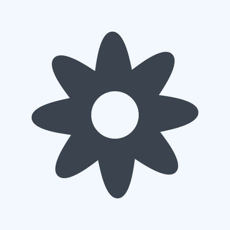 Icon Flower. suitable for Spa symbol. glyph style. simple design editable. design template vector. simple symbol illustrationのイラスト素材