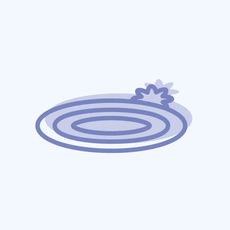 Icon Floating Flowers. suitable for Spa symbol. two tone style. simple design editable. design template vector. simple symbol illustrationのイラスト素材