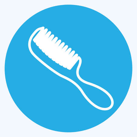 Icon Hairbrush. suitable for beauty care symbol. blue eyes style. simple design editable. design template vector. simple symbol illustrationのイラスト素材